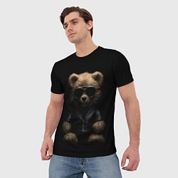 Футболка мужская Брутальный плюшевый медведь, цвет: 3D-принт — фото 2