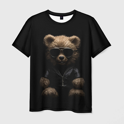 Мужская футболка Брутальный плюшевый медведь / 3D-принт – фото 1