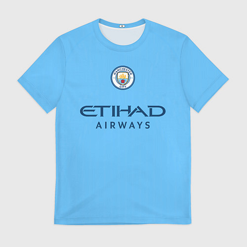 Мужская футболка Манчестер Сити форма 2223 домашняя / 3D-принт – фото 1