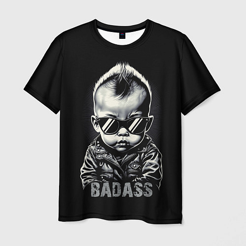 Мужская футболка Badass / 3D-принт – фото 1