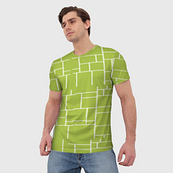 Футболка мужская Цвет зеленый салатовый тренд, цвет: 3D-принт — фото 2