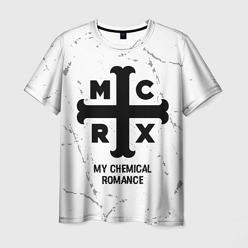 Мужская футболка My Chemical Romance glitch на светлом фоне / 3D-принт – фото 1