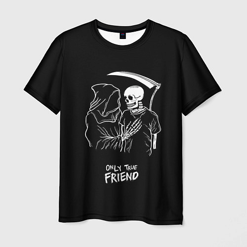 Мужская футболка Only true friend / 3D-принт – фото 1