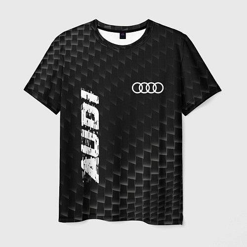 Мужская футболка Audi карбоновый фон / 3D-принт – фото 1
