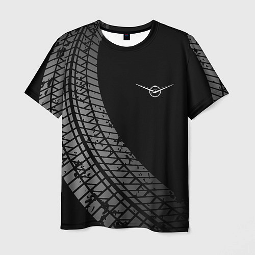 Мужская футболка UAZ tire tracks / 3D-принт – фото 1