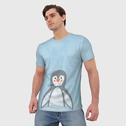 Футболка мужская Пингвиненок, цвет: 3D-принт — фото 2