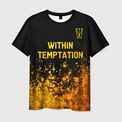 Футболка мужская Within Temptation - gold gradient: символ сверху, цвет: 3D-принт