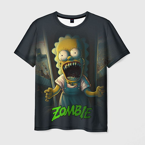 Мужская футболка Лиза Симпсон зомби / 3D-принт – фото 1