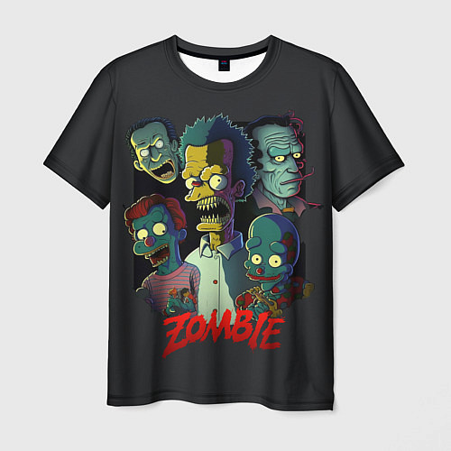 Мужская футболка Simpsons zombie / 3D-принт – фото 1