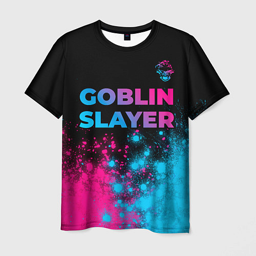 Мужская футболка Goblin Slayer - neon gradient: символ сверху / 3D-принт – фото 1
