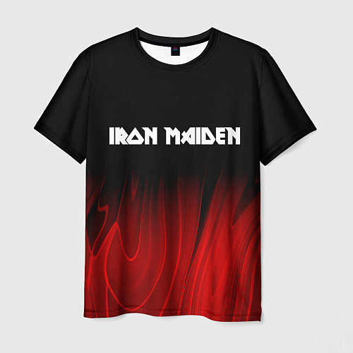 Мужская футболка Iron Maiden red plasma / 3D-принт – фото 1