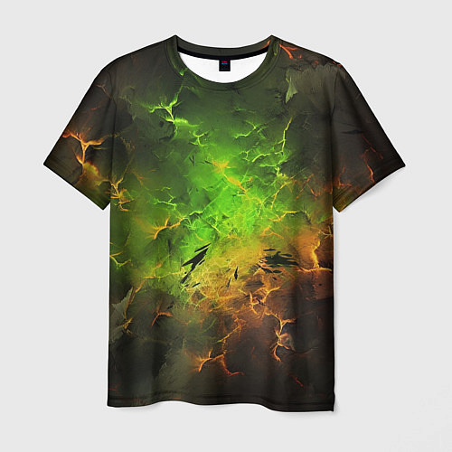 Мужская футболка Зеленый туман / 3D-принт – фото 1