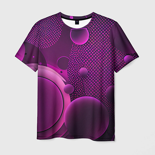Мужская футболка Фиолетовые шары / 3D-принт – фото 1