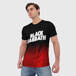 Футболка мужская Black Sabbath red plasma, цвет: 3D-принт — фото 2