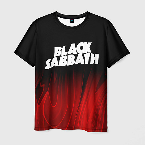 Мужская футболка Black Sabbath red plasma / 3D-принт – фото 1