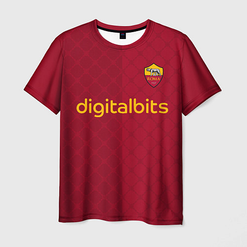 Мужская футболка AS Roma форма 2223 домашняя / 3D-принт – фото 1