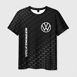 Футболка мужская Volkswagen карбоновый фон, цвет: 3D-принт