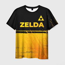 Футболка мужская Zelda - gold gradient: символ сверху, цвет: 3D-принт