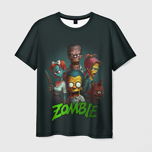 Мужская футболка Симпсоны зомби / 3D-принт – фото 1