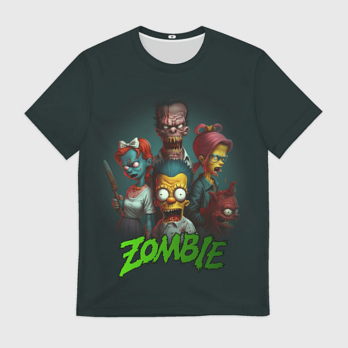 Мужская футболка Симпсоны зомби / 3D-принт – фото 1