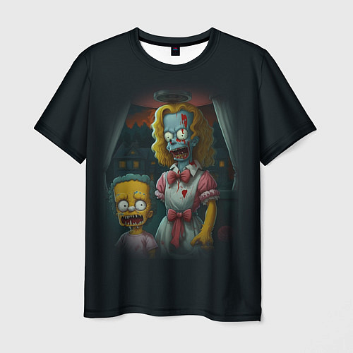 Мужская футболка Зомби Симпсоны / 3D-принт – фото 1