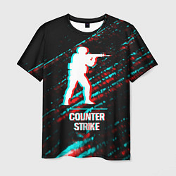Футболка мужская Counter Strike в стиле glitch и баги графики на те, цвет: 3D-принт