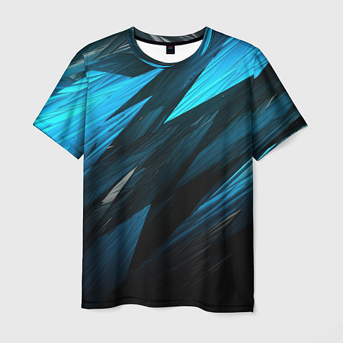 Мужская футболка Black blue style / 3D-принт – фото 1