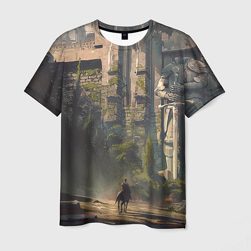 Мужская футболка Древняя цивилизация и путешественник / 3D-принт – фото 1