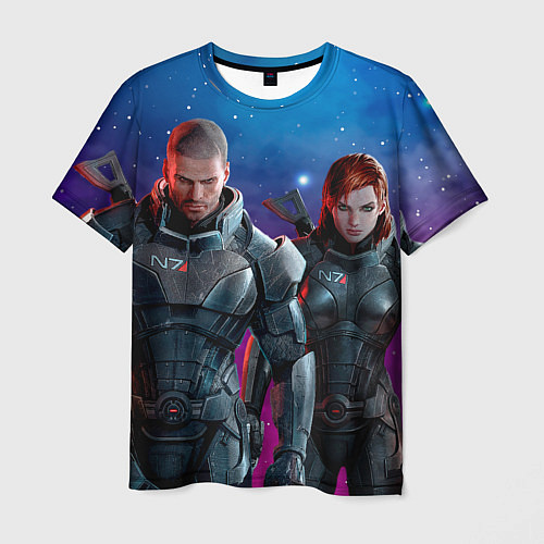 Мужская футболка Mass Effect N7 space / 3D-принт – фото 1