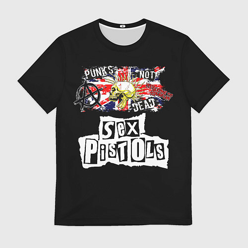 Мужская футболка Sex Pistols - punks not dead / 3D-принт – фото 1