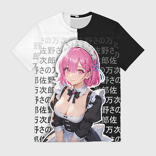 Мужская футболка Рам - аниме ре зеро / 3D-принт – фото 1