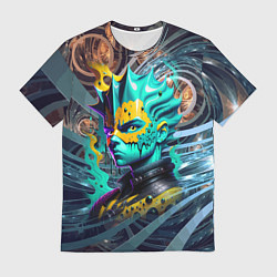 Футболка мужская Барт Симпсон - фрактальная фантазия, цвет: 3D-принт