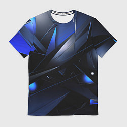 Футболка мужская Blue black background, цвет: 3D-принт