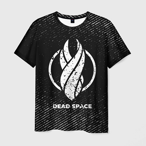 Мужская футболка Dead Space с потертостями на темном фоне / 3D-принт – фото 1