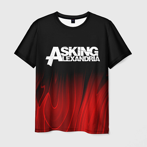 Мужская футболка Asking Alexandria red plasma / 3D-принт – фото 1