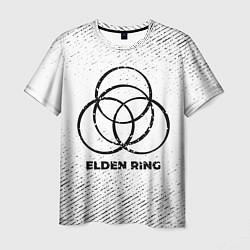 Футболка мужская Elden Ring с потертостями на светлом фоне, цвет: 3D-принт