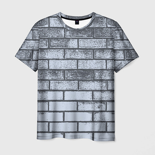 Мужская футболка Grey wall / 3D-принт – фото 1