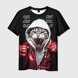 Футболка мужская Street boxing cat, цвет: 3D-принт
