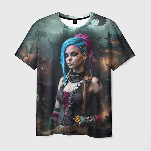 Мужская футболка Fantasy Jinx Art Arcane League of Legends / 3D-принт – фото 1