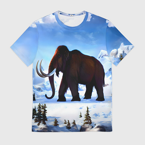 Мужская футболка Мамонт ледникового периода / 3D-принт – фото 1