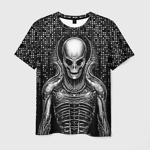 Мужская футболка Скелет пришельца / 3D-принт – фото 1