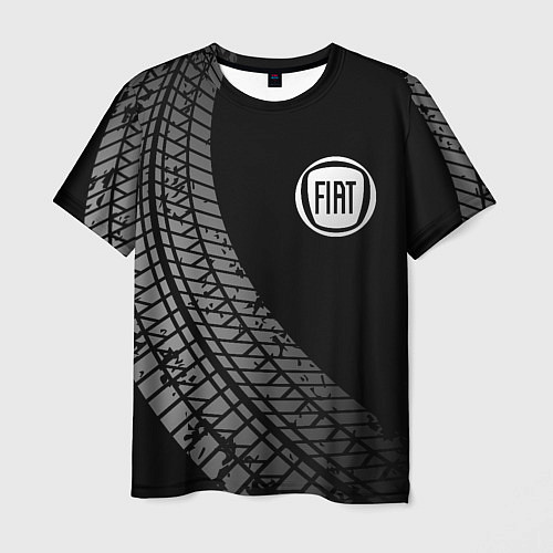Мужская футболка Fiat tire tracks / 3D-принт – фото 1
