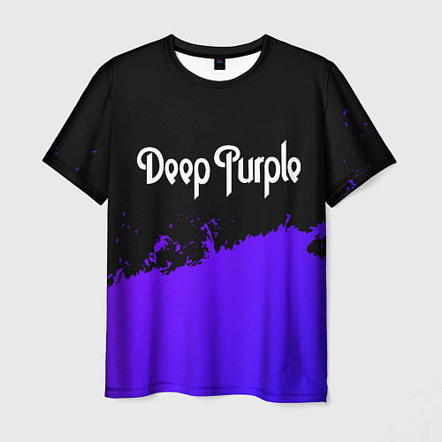 Мужская футболка Deep Purple purple grunge / 3D-принт – фото 1