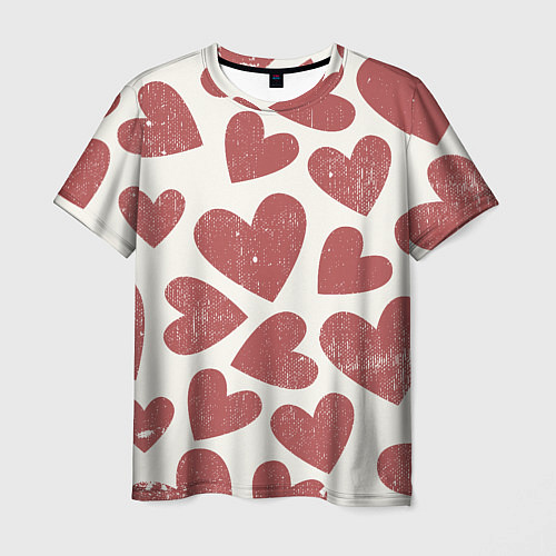 Мужская футболка Hearts / 3D-принт – фото 1