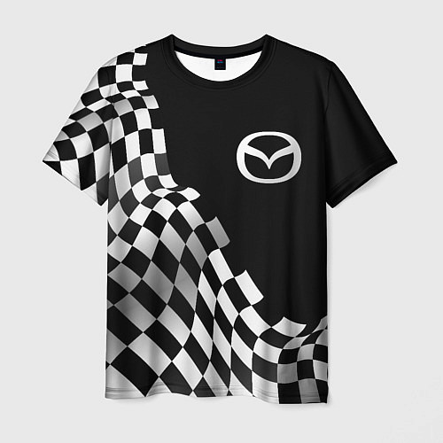 Мужская футболка Mazda racing flag / 3D-принт – фото 1