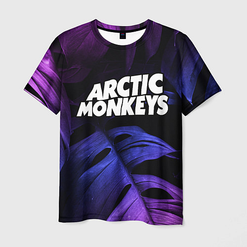 Мужская футболка Arctic Monkeys neon monstera / 3D-принт – фото 1