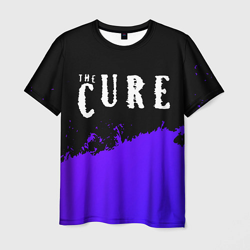 Мужская футболка The Cure purple grunge / 3D-принт – фото 1