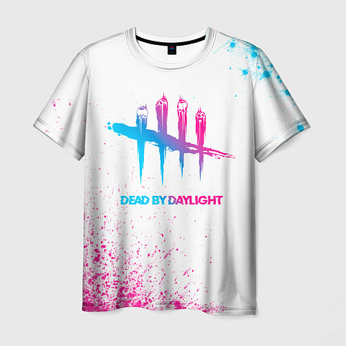 Мужская футболка Dead by Daylight neon gradient style / 3D-принт – фото 1