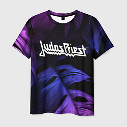 Футболка мужская Judas Priest neon monstera, цвет: 3D-принт