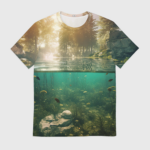 Мужская футболка Поводный мир и рыбы / 3D-принт – фото 1